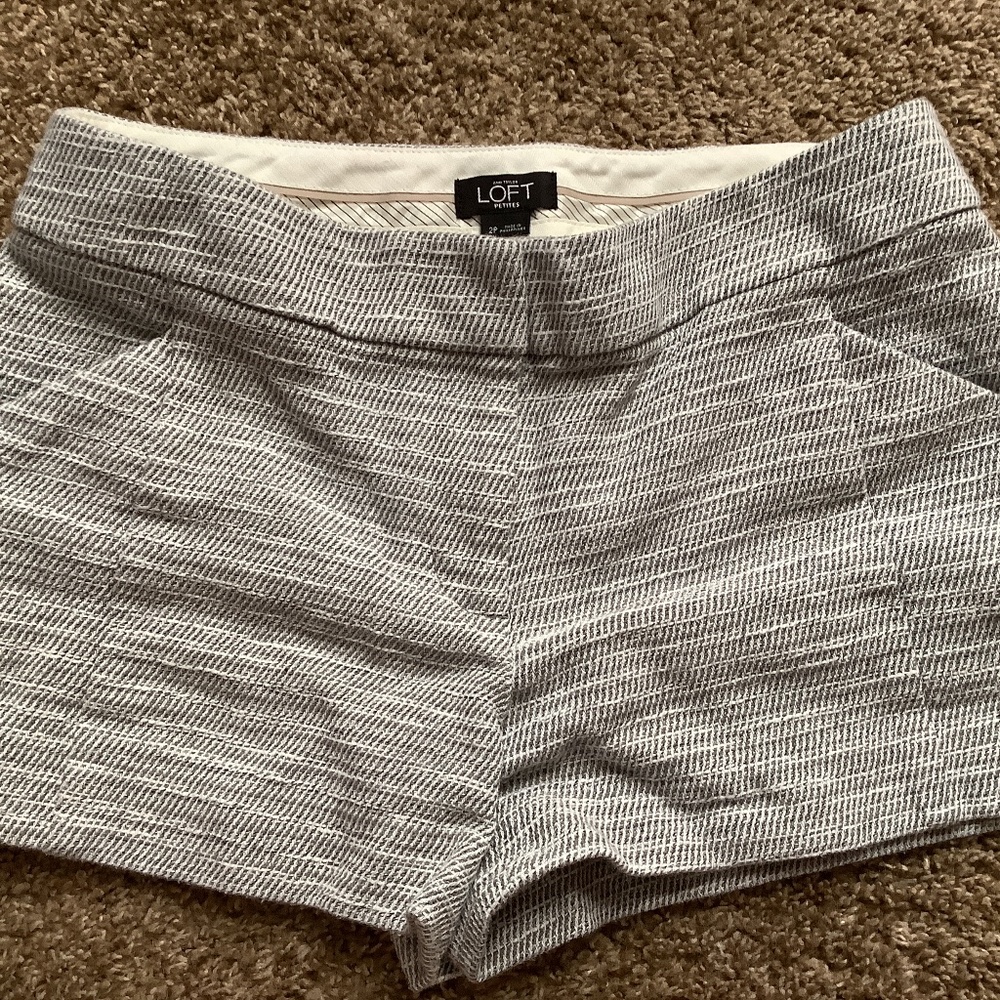 Women’s gray and white shorts